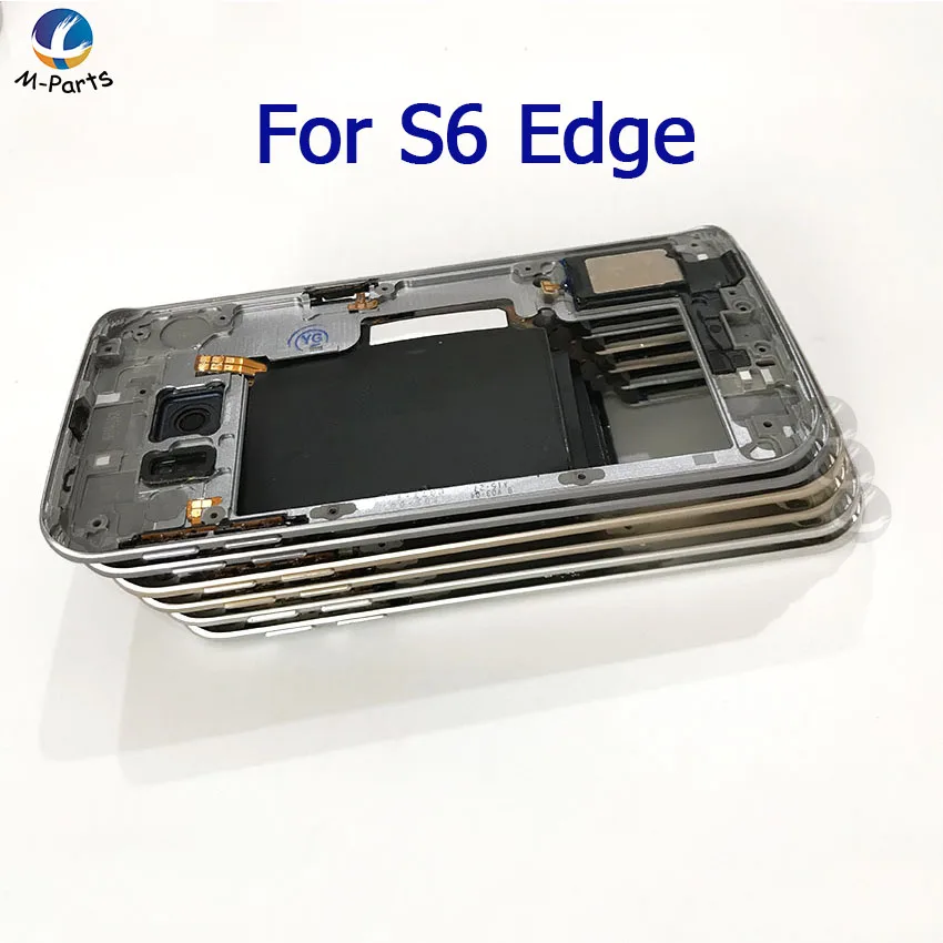 Оригинальная средняя рамка Шасси пластина рамка для samsung Galaxy S6 G920F S6 edge G925F S6 edge plus G928F задний корпус+ NFC+ часть