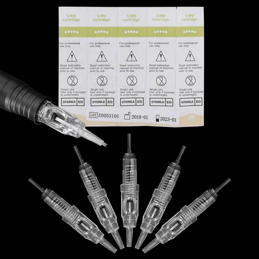 Перманентный макияж тату картридж иглы 5RM микроблейдинг для бровей губ машинный
