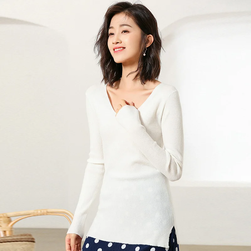 2019 женский новый кашемировый свитер модный весенний и осенний шерстяной