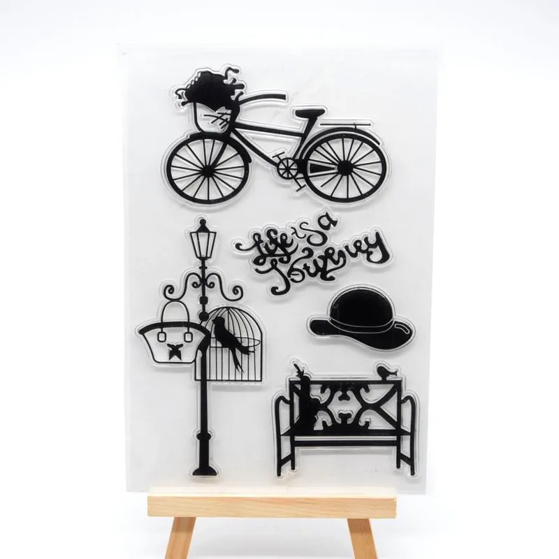 

Bicycle Rubber Clear Stamp for Card Making Decoration and Scrampbooking