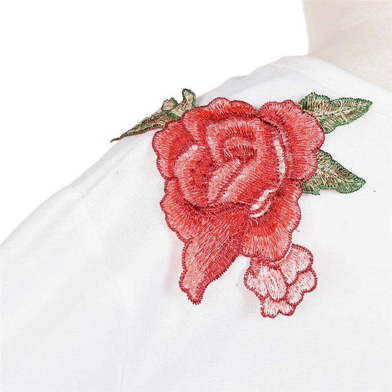 2 шт. цветы для аппликации нашивки вышитые сшить одежду сумки платье вышивка