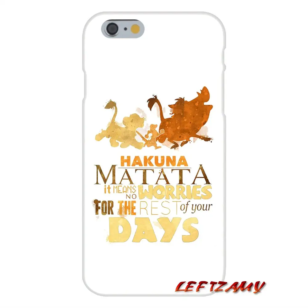 hakuna matata The Lion King Accessories Phone Shell Covers For Huawei P8 P9 P10 Lite 2017 Honor 4C 5X 5C 6X Mate 7 8 9 10 Pro | Мобильные