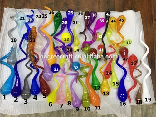 

Murano Clear Hand Blown Horn Glass Chandelier Lighting Round Shape Porch Chandeliers Lights Creative Hallway Lamp Crystal