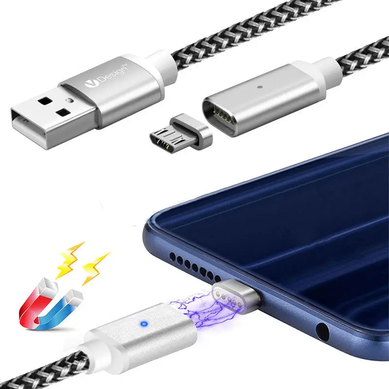 1 м/2 м/3 м 5 В/2 4 А USB Type C/Micro USB/IOS Магнитный кабель C Кабель адаптер для быстрой