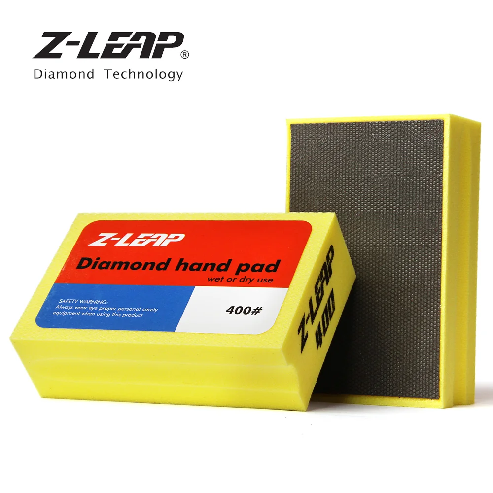 Z-LEAP Алмазная ручная Полировочная площадка стекло гранит мрамор бетонный камень абразивная Прокладка Пена с гальваническим покрытием ручной шлифовальный инструмент