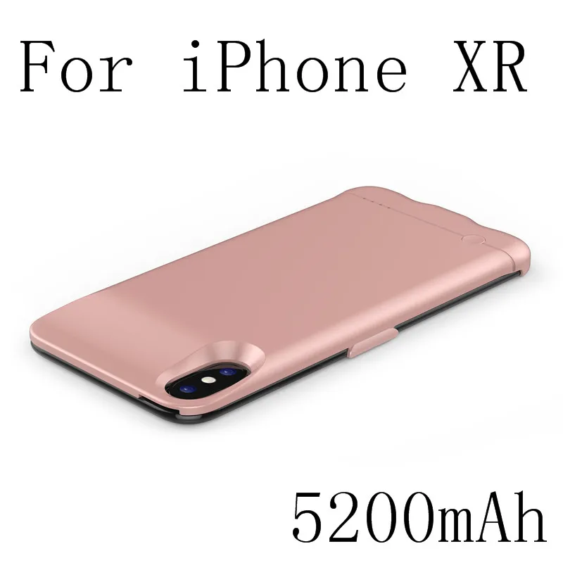 iXR-Rose Чехол для зарядного устройства для iPhone XS Max, тонкий внешний чехол для зарядного устройства, чехол для iPhone XR X Xs, чехол для аккумулятора - Color: iXR-Rose