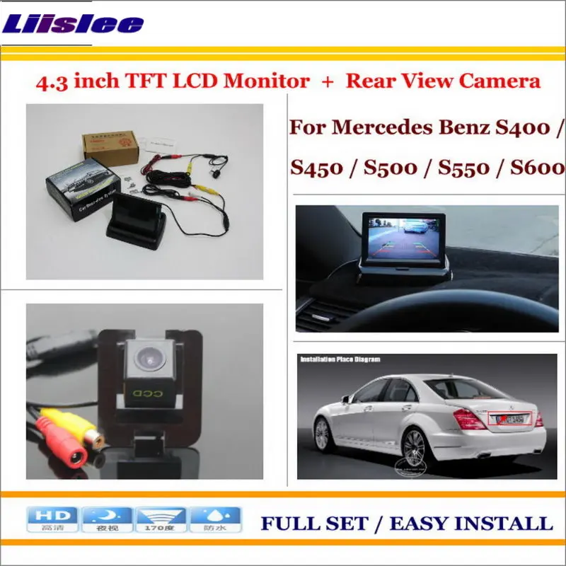 

Auto CAM For Mercedes BenZ S400/S450/S500/S550/S600 Car Reverse Rear Camera 4.3" LCD Monitor Parking System Accessories