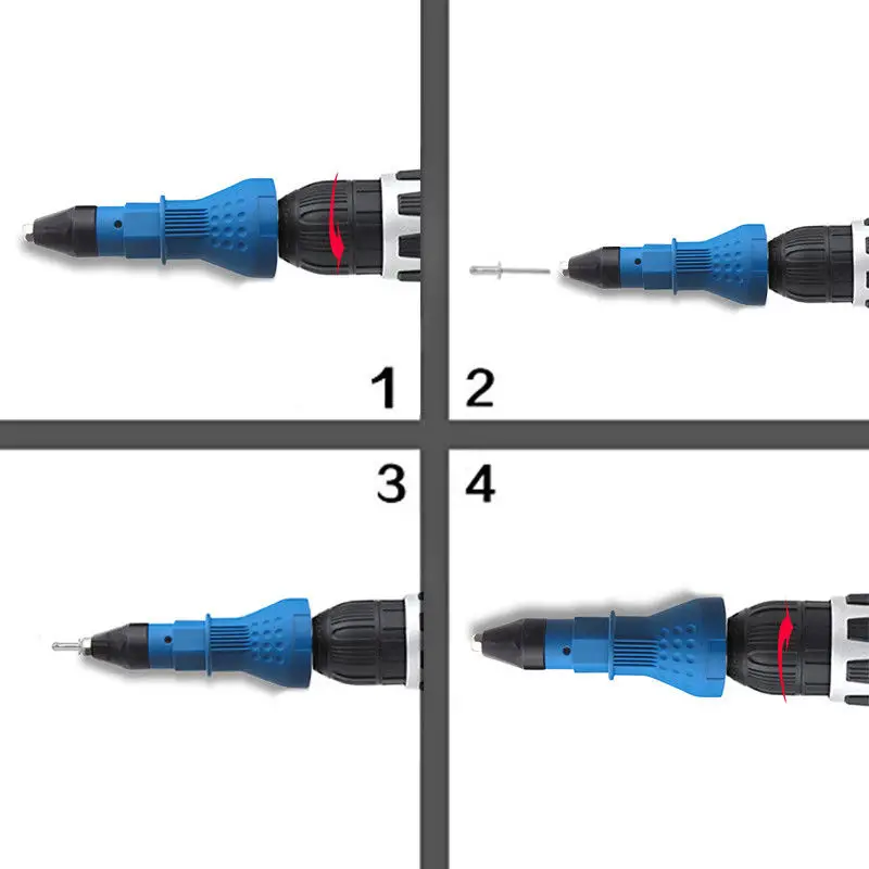 Электрический пистолет с заклепками и гаечным ключом набор клепальных
