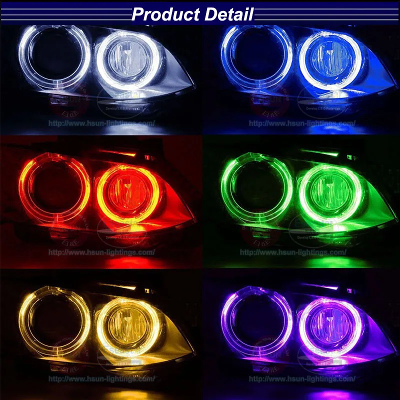2 шт. X WIFI Светодиодный Маркер светильник E92 H8 приложение беспроводной RGB 40 Вт