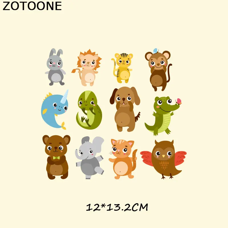 ZOTOONE Тигр собака термопластыри для одежды вышивка аппликация Сделай Сам теплопередача для одежды детские наклейки - Цвет: 45