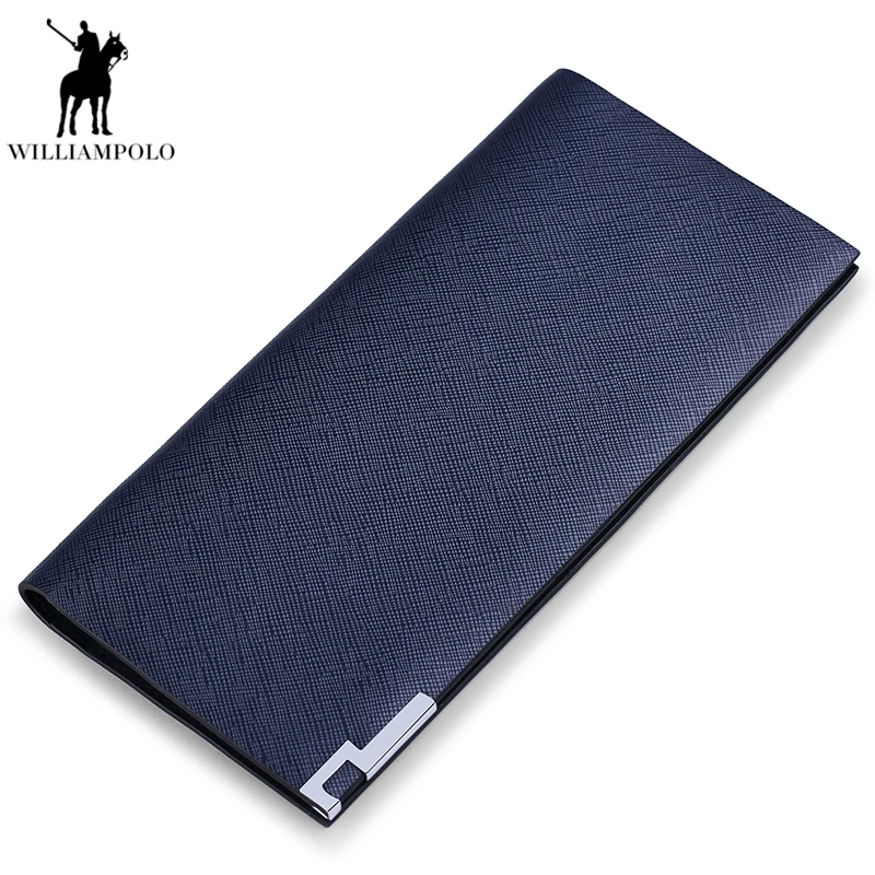 Williampolo известный бренд натуральной Крест из коровьей кожи Для мужчин бумажник