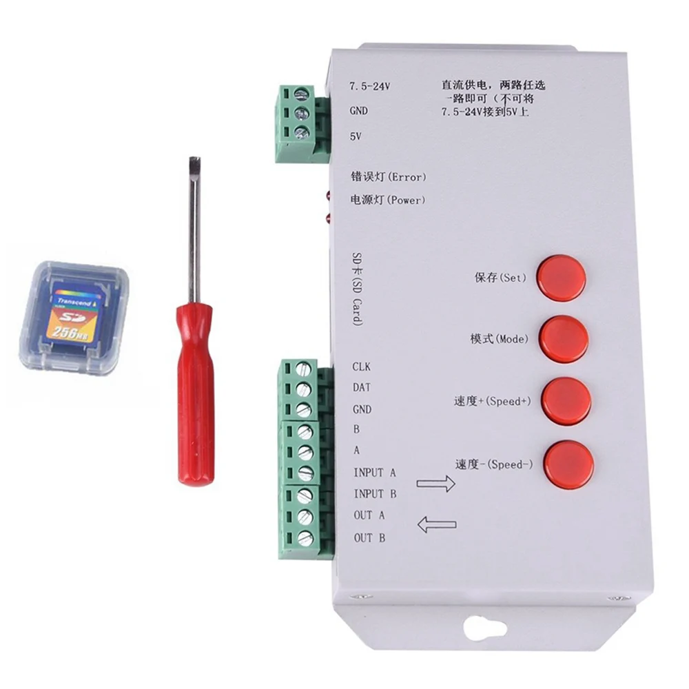 20 м 15 10 5 WS2811 Светодиодная лента IC 60 светодиодов/м RGB умная Пиксельная полоса + T1000S