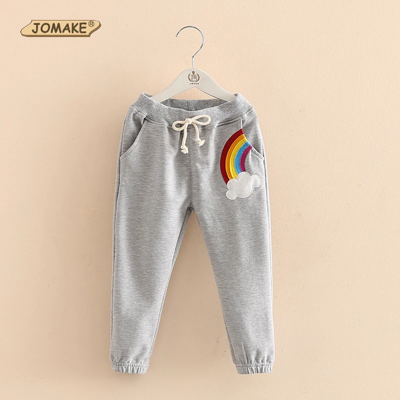 Spring Autumn Cotton Rainbow Baby Girls Pants Kids Clothes Children Casual Trousers Drawstring Boys 2018 Costume For | Детская одежда и