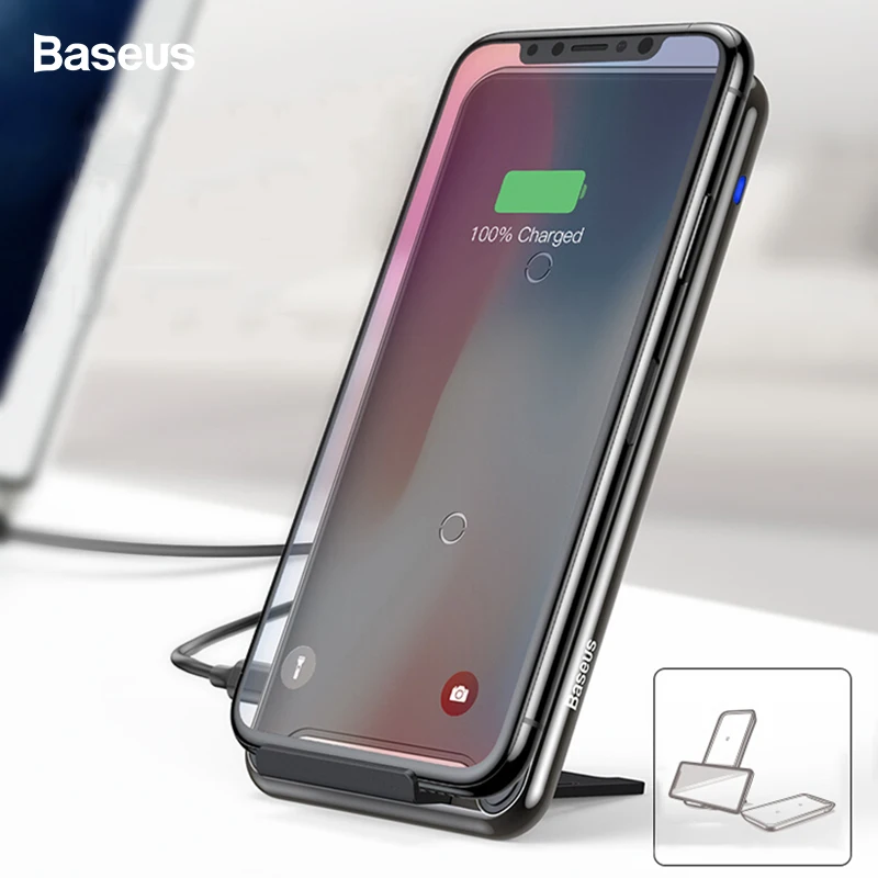 Baseus 10 Вт 2/3 катушек Qi Беспроводное зарядное устройство для iPhone 11 Pro Max Xr samsung S10 S9 быстрая Беспроводная зарядная док-станция