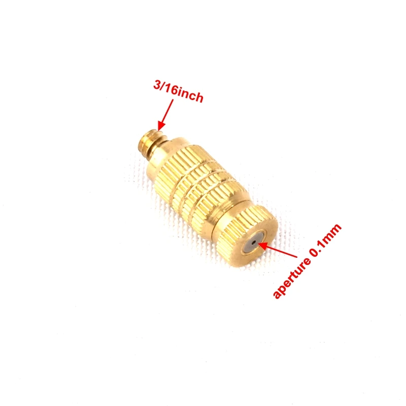 30pcs 3/16 Inch Brass Spray Nozzle Aperture 0.1 0.15 0.2 0.3 0.4 0.5mm Metal Sprinkler Green Thumb Cooling Humidify Mist | Дом и сад