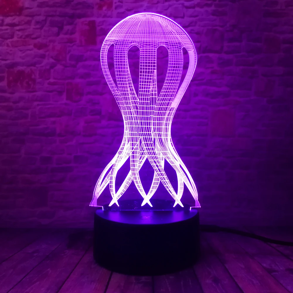 3D Светодиодная Люминесцентная 7 видов цветов с затемнением и градиентом ночник