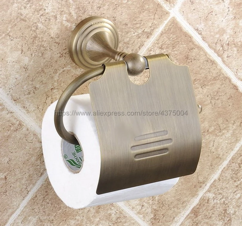 

Antique Brass Wall Mount Toilet paper Holder Toilet Tissue Paper Holder Bathroom Roll Paper Holder Nba029