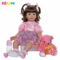 keiumi 24 inch reborn dolls 60cm cloth body newborn girl babies toy princess boneca baby doll for sale kid birthday gift collect