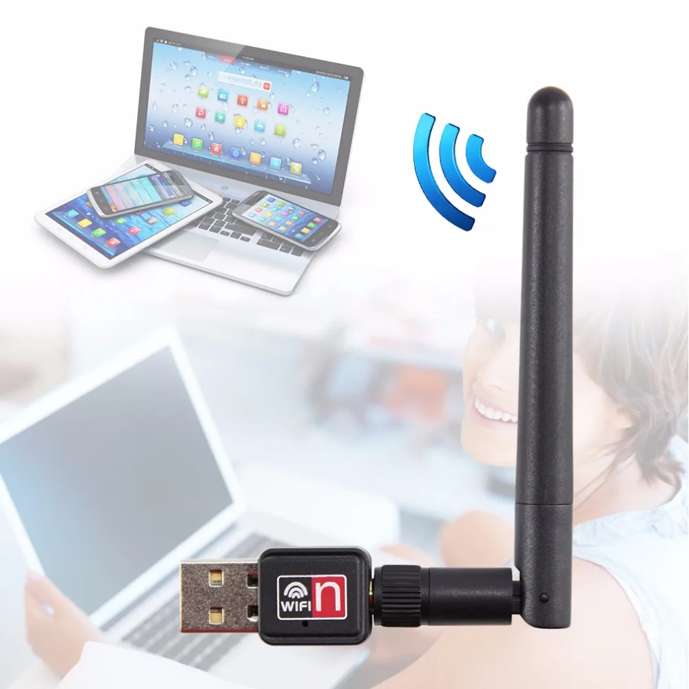 Мини USB 150 Мбит/с беспроводной сетевой адаптер 802.11b WiFi 2dBi антенна портативный