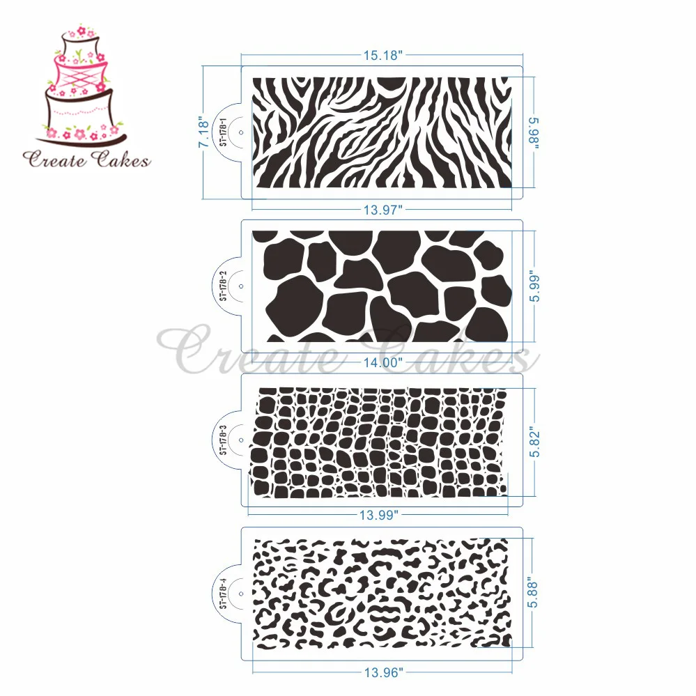 Трафарет для торта с животными шаблон дизайна помадкой и сафари украшение