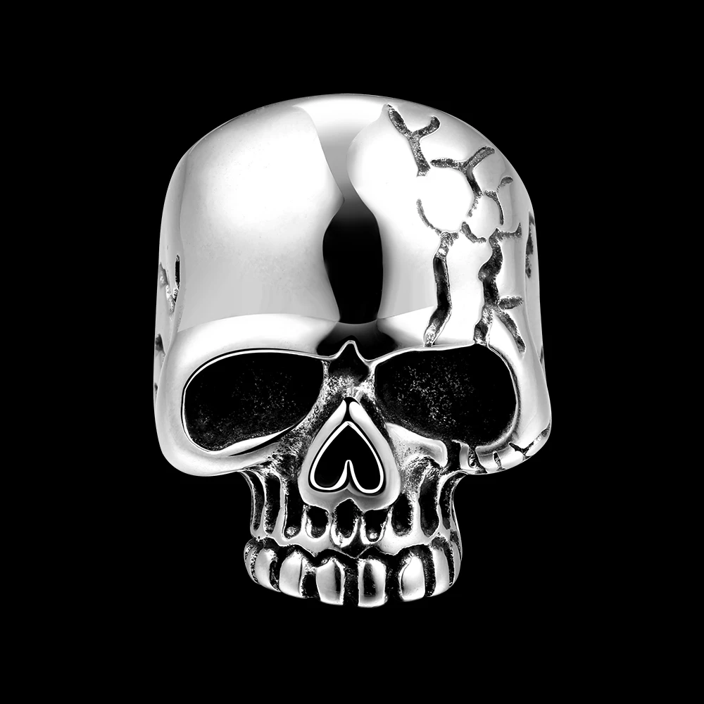 Прямая поставка большое панк байкерское кольцо с черепом для мужчин из