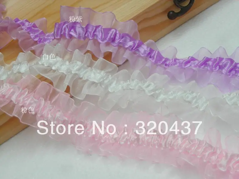 YACKALASI 10 ярдов/партия эластичный кружевной подол из спандекса с оборками детские