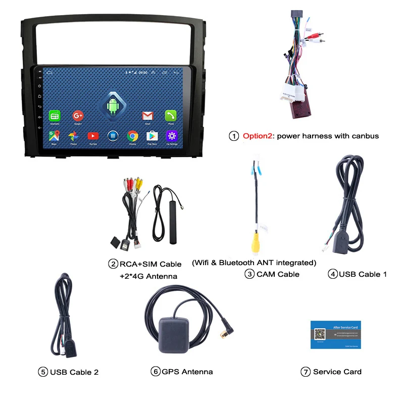 With Canbus 4G Lte All Netcom 9 дюймов Android 8,0 Автомобильная dvd-навигационная система для Mitsubishi Pajero 2006-2011 мультимедийная радиосистема - Цвет: With Canbus