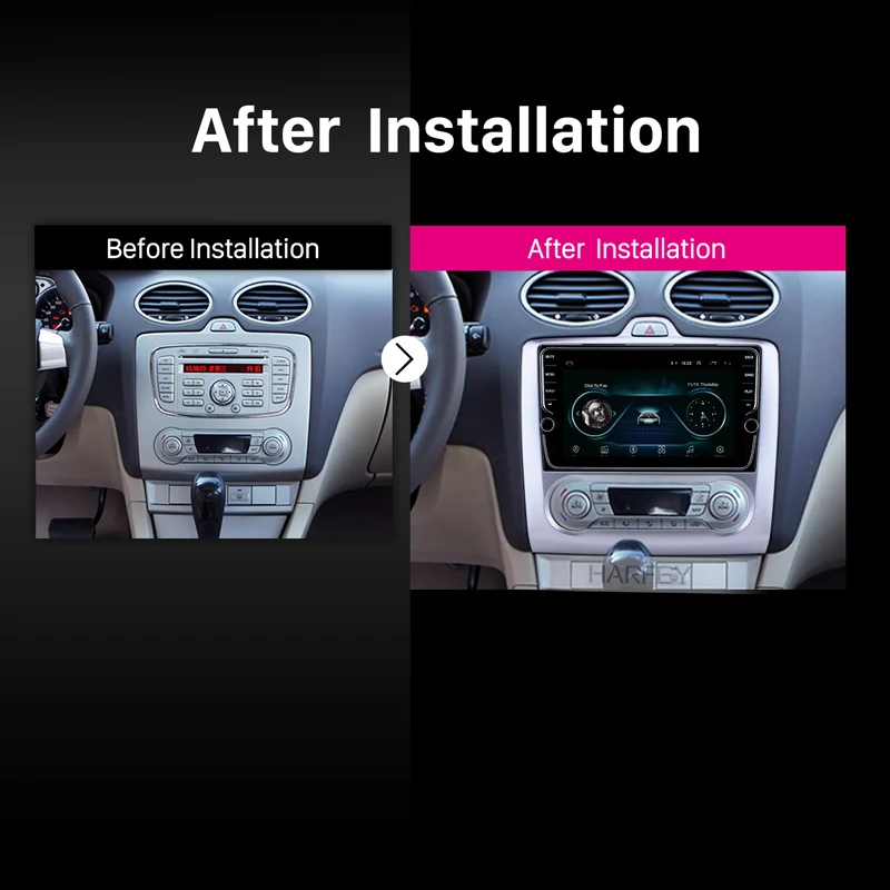 Автомагнитола Harfey 2DIN Android 8 1 для Ford Focus Exi AT 2004 2005 2006 2007 2008 2009 2010 с DSP 4RAM 32ROM 2.5D IPS |