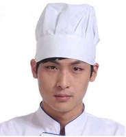 adults white chef hat for cook chef cap white cook hat restaurant worker clothes accessories food service supplies cooker cap