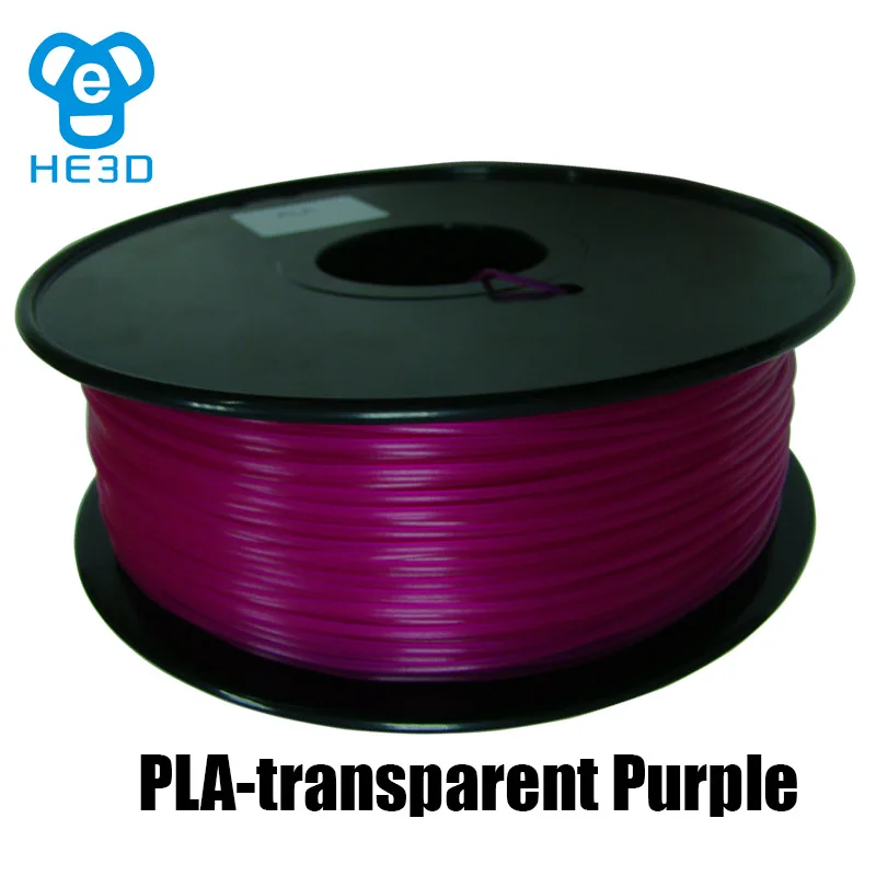 Высококачественный HE3D 1 кг Reprap 3D принтер PLA 75 мм Филамент прозрачный цветной