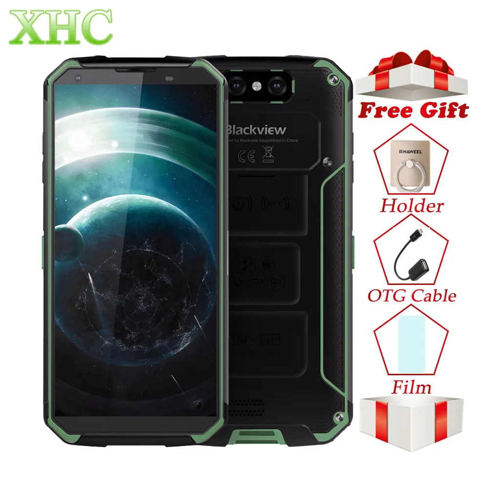 4G Blackview BV9500 5 7 дюймов мобильный телефон 4 Гб + 64 ГБ Octa Core Android 8 1 16MP 13MP NFC OTG с двойной SIM