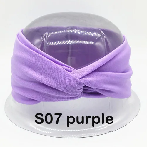 S07 purple Лоскутные повязки на голову для женщин, повязка на голову с леопардовым принтом, тюрбан, повязка на голову с узлом для девочек, повязка на голову, аксессуары для волос на открытом воздухе - Цвет: S07 purple