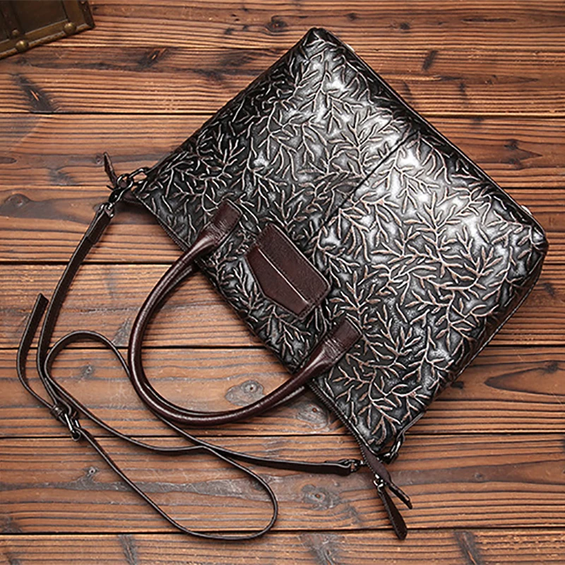 Сумка женская из натуральной воловьей кожи|embossed handbag|designer handbagshandbag designer |