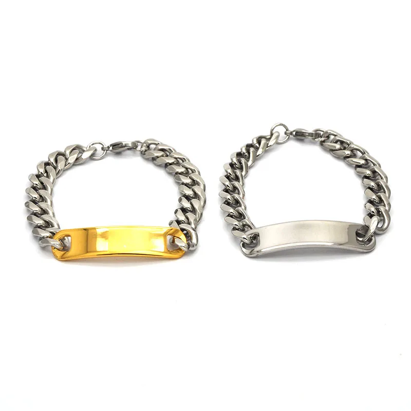 Оптовая продажа браслет в панковском стиле из нержавеющей стали золотого и