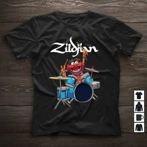 The Muppet Show Zildjian drums Мужская черная футболка M-6XL Новая модная брендовая мужская с