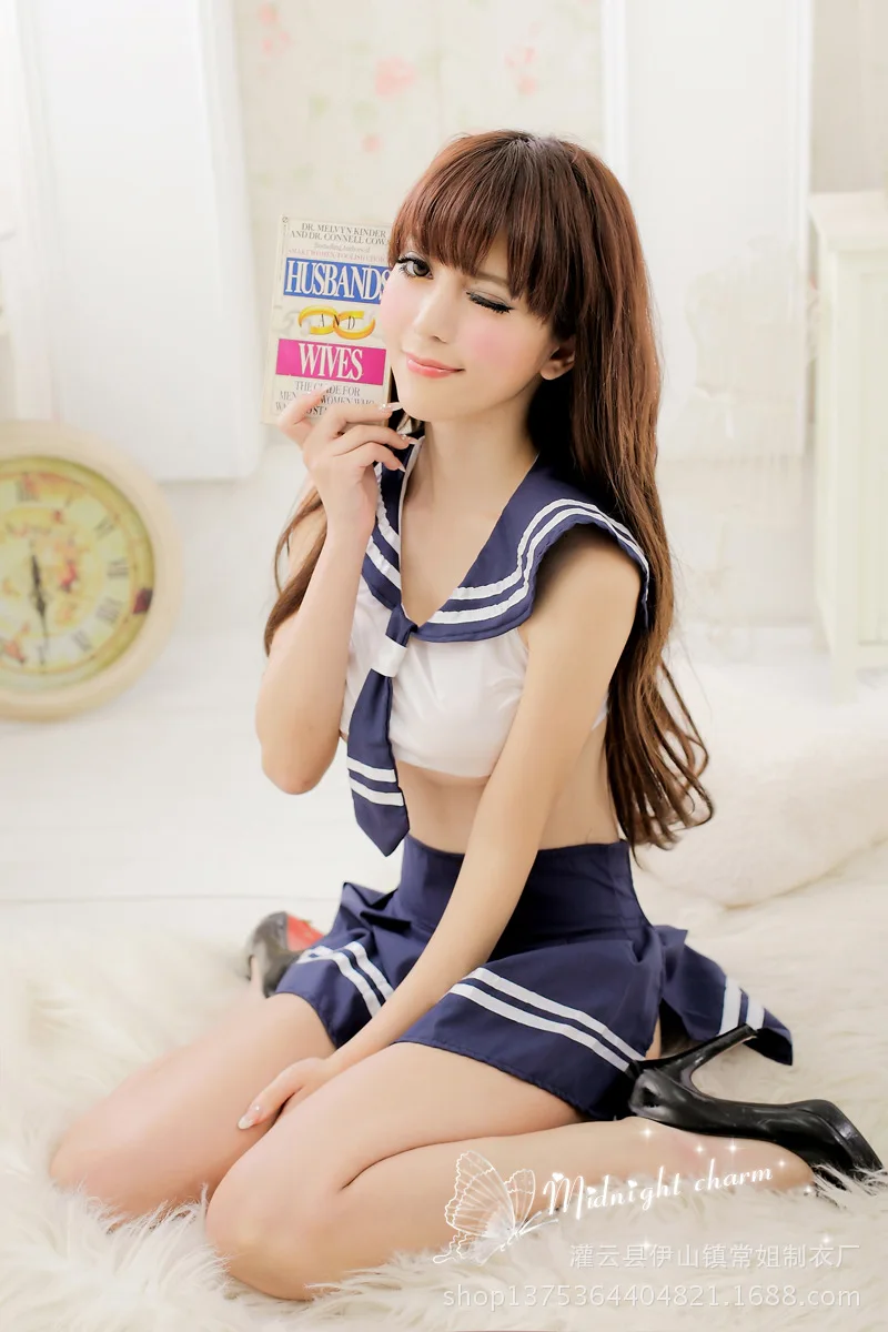 

2017 Limited Lingerie Sexy Uniforms Temptation Backless Serving Students Agent Role Play Dress Underwear F78