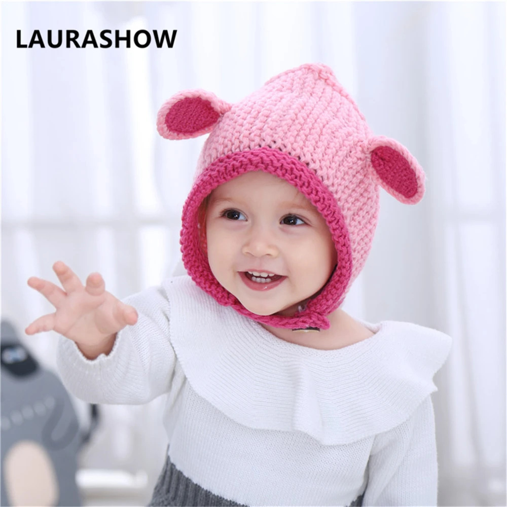 

LAURASHOW Kids Autumn Winter Toddler Knitted Baby Hat