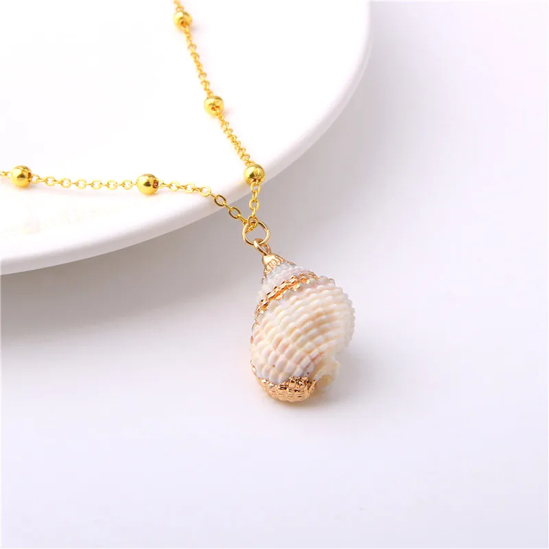 HIYONG 2019 Бохо раковины ожерелье из морской кулон для женщин оболочки Cowrie летние