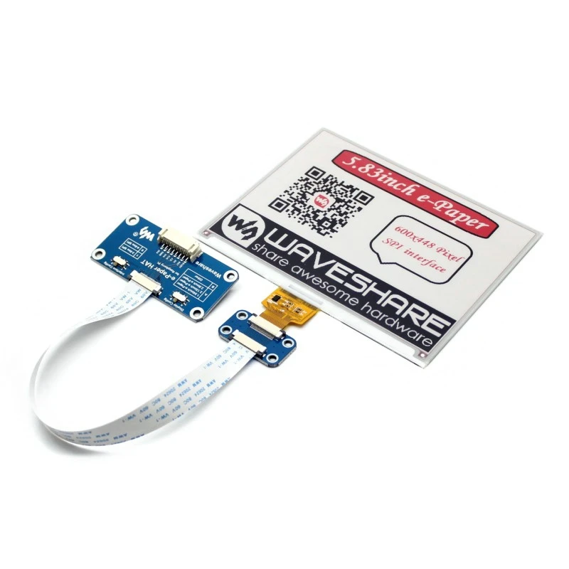 5.83inch E-Ink Display HAT 600x448 Resolution SPI interface with PCB Compatible Raspberry Pi Zero/Zero W/Zero WH/3B/3B+ | Компьютеры и