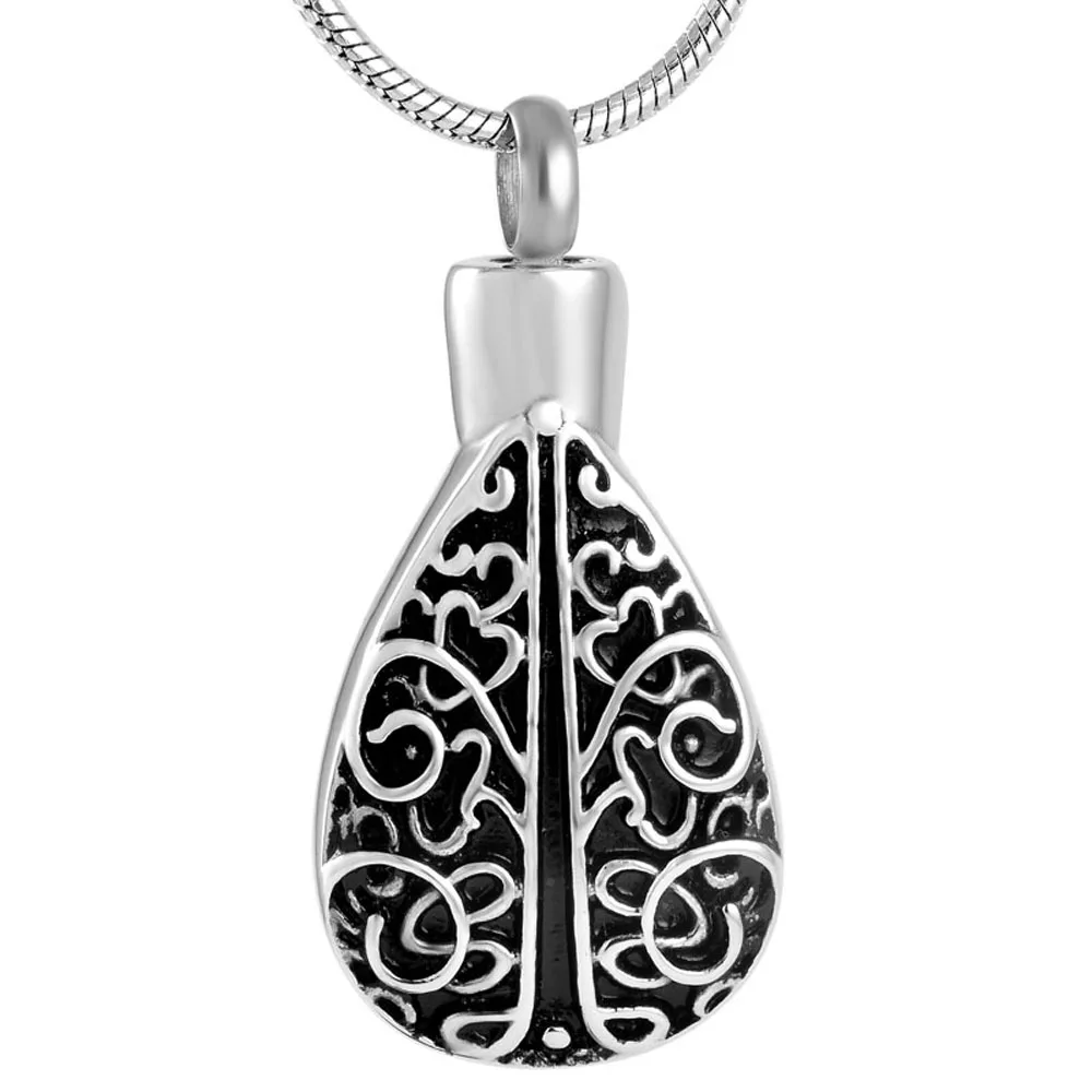 

MJD8501 Tree of life Oval URN Pendant Jewelry Cremation Keepsake Funeral Locket with fill kit