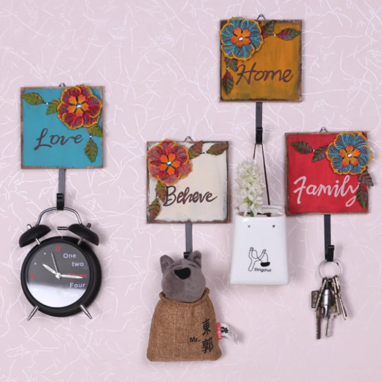 Деревенский Железный цветок стены штуцера комнаты Винтаж ретро отделка пальто