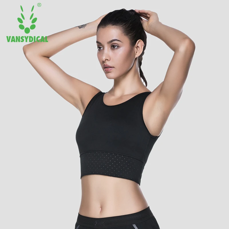 VANSYDICAL женский спортивный бюстгальтер ударопрочный для йоги бега беспроводной