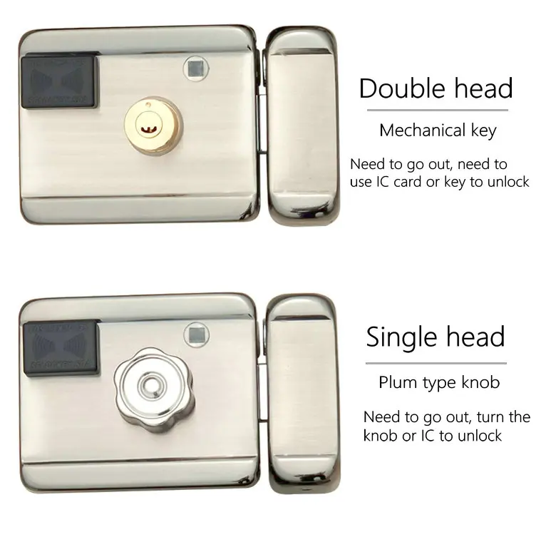 

All metal IC card wireless remote control home electronic lock smart lock security door sensor unlock mechanical key one lock