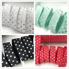 Хорошее качество серебряная фольга с узором в горошек, с принтом на голову эластичная повязка для головы с 58 