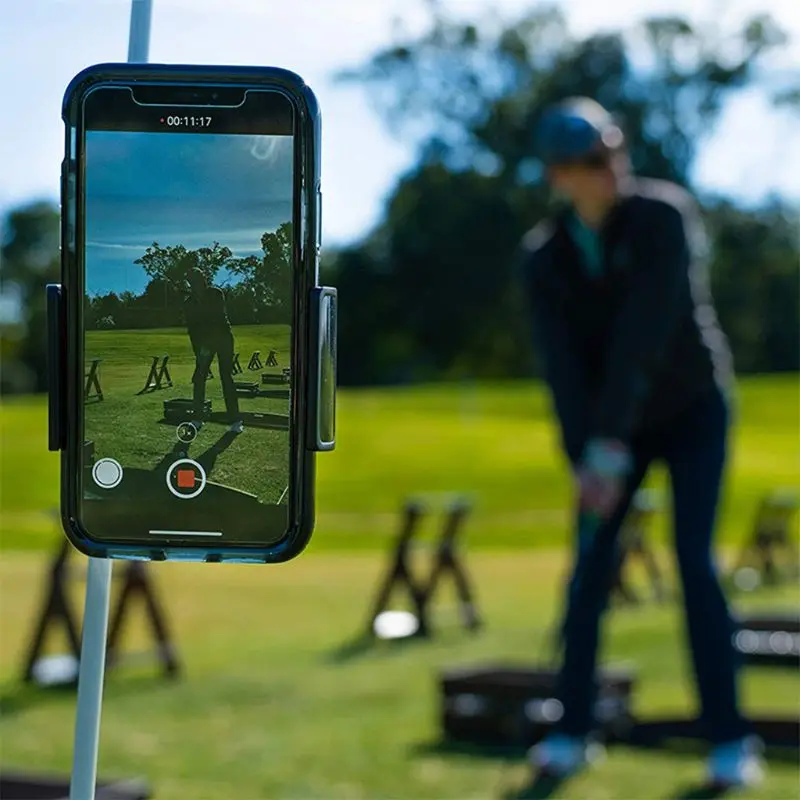 

ABS Golf Swing Recorder Holder Cell Phone Clip Holding Trainer Practice Training Aid 8.6 x 8.2 x 4.2cm
