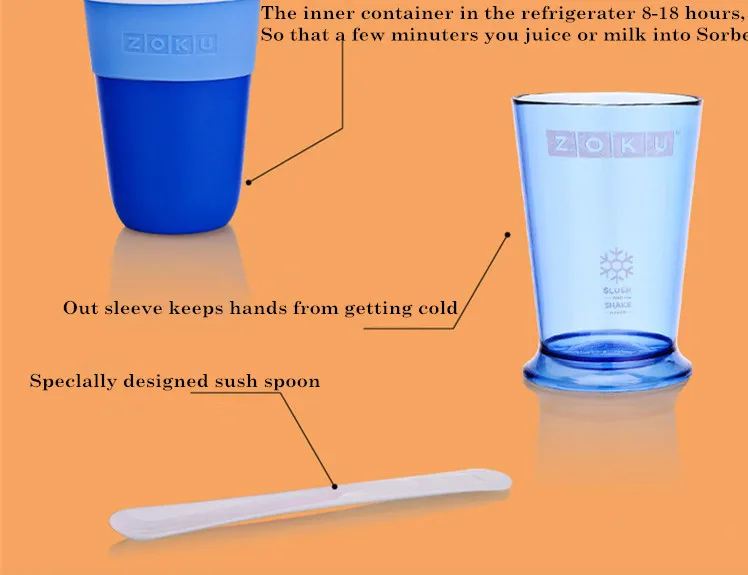 Новая чашка для фруктового сока песка мороженого слякоти и коктейля слякоть