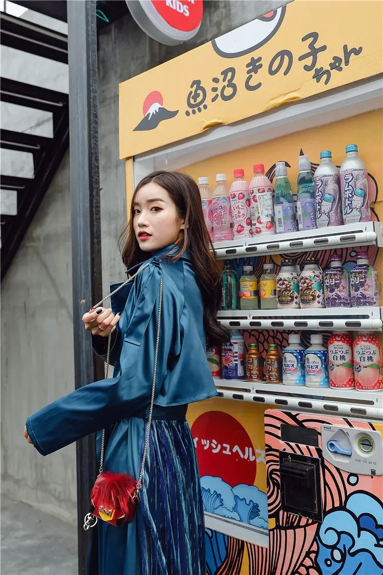 Cheerart High Street Зеленый Длинный плащ женское Плиссированное пальто с хвостом дамское пальто с ремнем лоскутный Тренч ветровка