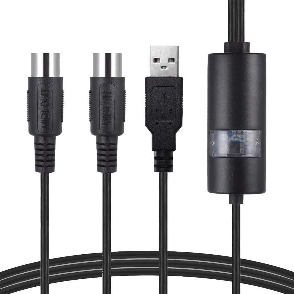 Адаптер USB IN OUT MIDI музыка пианино клавиатура кабель профессиональный конвертер