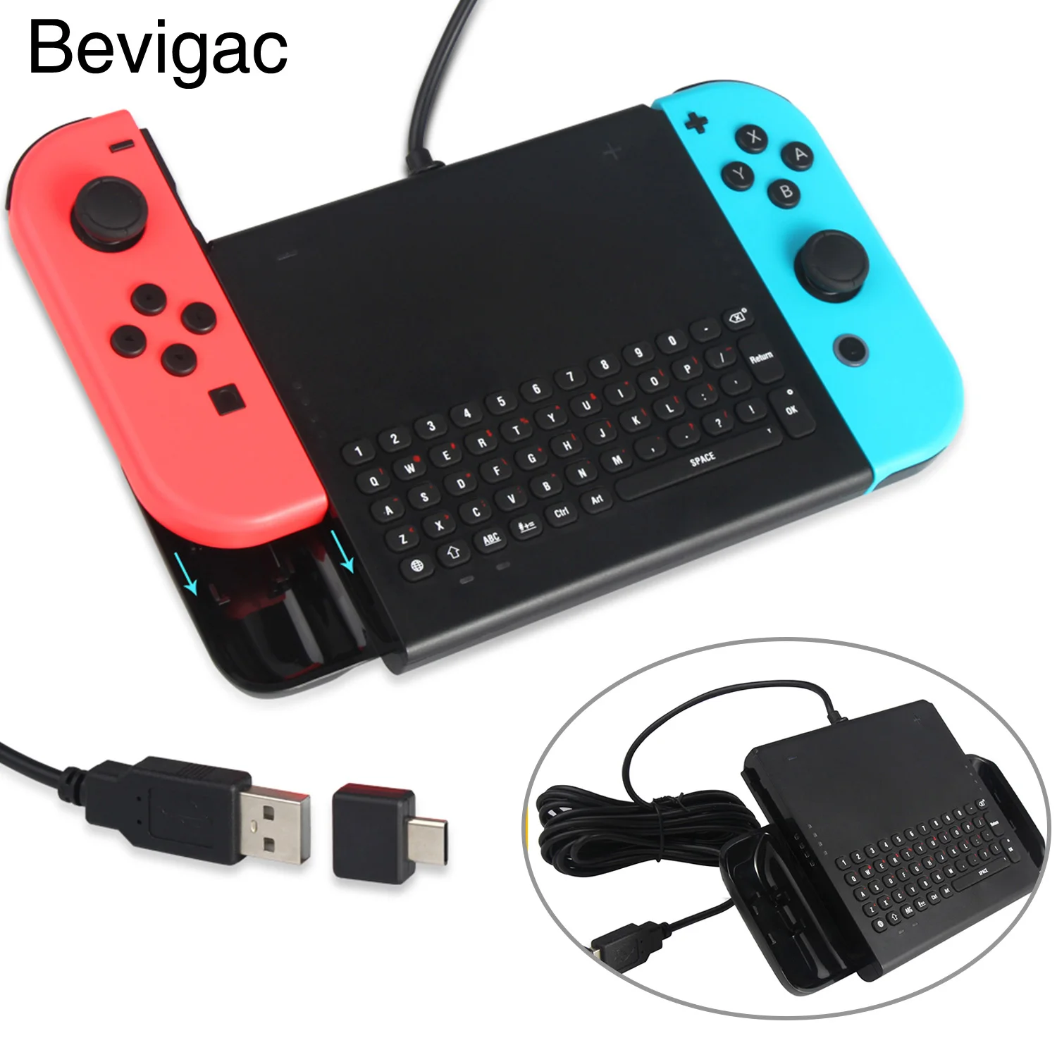 Bevigac USB Проводная игровая клавиатура для общения геймпад джойстик Клавиатура с