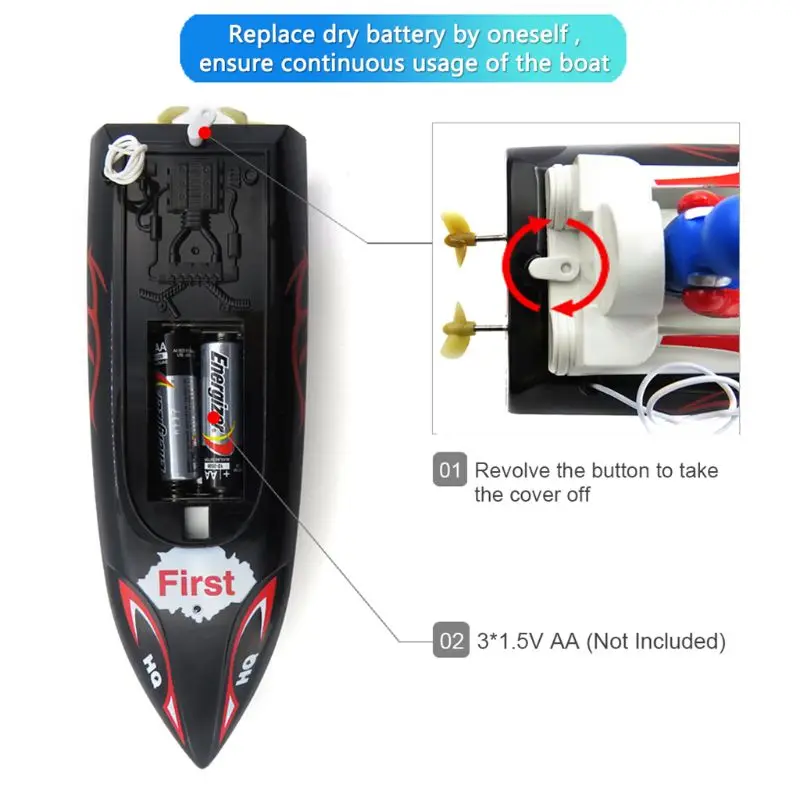 Flytec 2011-15B 24 см 40 МГц 4CH 10 км/ч высокая скорость гоночная лодка RC игрушка для детей Детский подарок